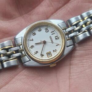 Vintage Seiko Ladies Wristwatch Date Calander Analog Quartz Japan Movt Watch